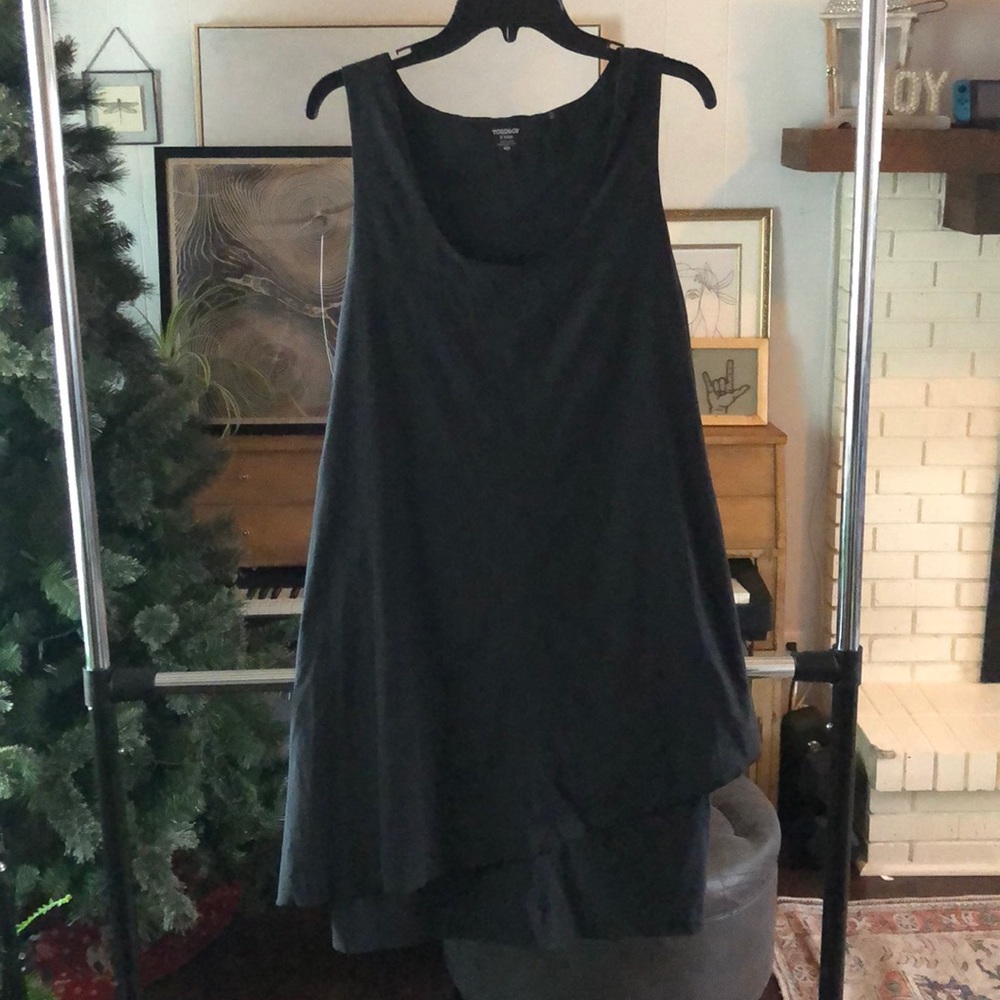 Toad&Co, XL, Asymmetrical Black Tank Dress